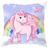 Nordic Unicorn Printed Peach Leather Velvet Pillowcase Cute Pink Horse Rainbow Cartoon Sofa Pillowcase