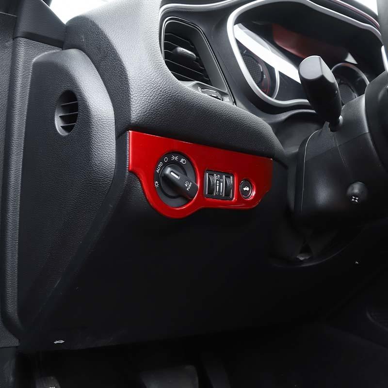 Наклейки-декоративные накладки на панель переключателя фар для Dodge Challenger 2015 и новее, для Charger 2010 и новее, ABS, аксессуары для интерьера