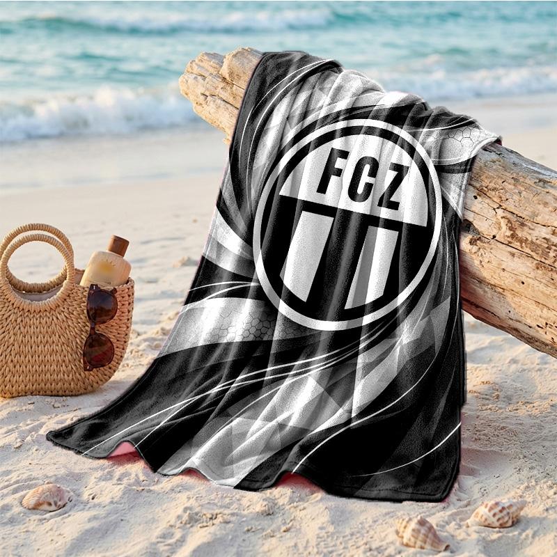 FC Zürich Print Microfiber Beach Towel Quick Dry Absorbent Large Towel For Beach Swimming Travel