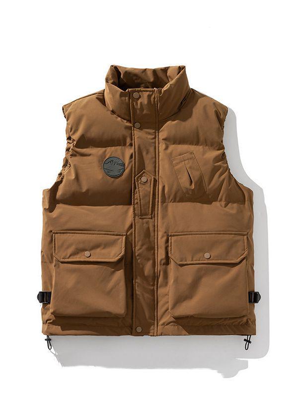 Men's Winter Warm Multi-Pocket Cotton Workwear Vest