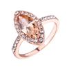Fashion Female European And American Zircon Ring Set Powder Horse Eye Engagement Ring