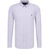 Polo Plaid Pony Logo Embroidered Poplin Long Sleeve Shirt Men Shirts Blue Pink 710784272-001