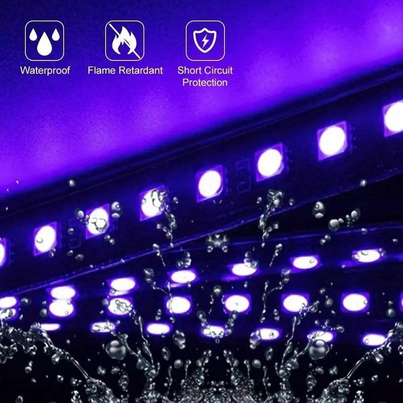 4Pcs APP Car LED Strip Lamp Foot Floor Decoration Bulb RGB Interior Atmosphere Light Auto USB Wireless Remote Music Control