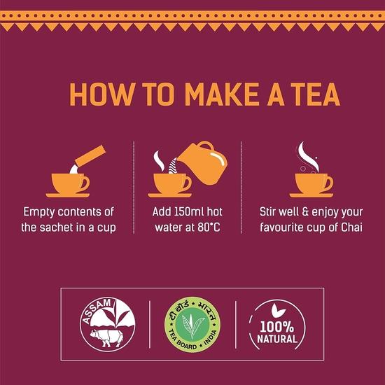 Chaayos Растворимый чай Premix-Kesar-Regular Сахар (15 пакетиков)|100% натуральный шафран|Кесар чай|Масала чай|Ассамский чай|390 фунтов