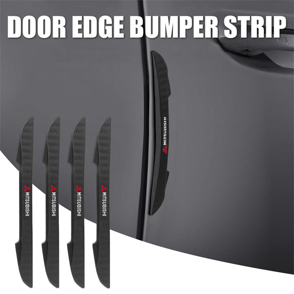 gjbf4 4pcs Car Styling Door Anti-collision Bumper Strip Sticker Accessories For Mitsubishi Ralliart Lancer Outlander ASX Galan Colt