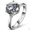 99% OFF Solitaire 1ct Lab Diamond Ring 100% Real 925 Sterling Silver Engagement Wedding Band Rings for Women Men Party Jewelry