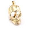 Les Trésors De Lily [K0150] - Gold Plated 'Skull' Pendant - 25x17x17 Mm