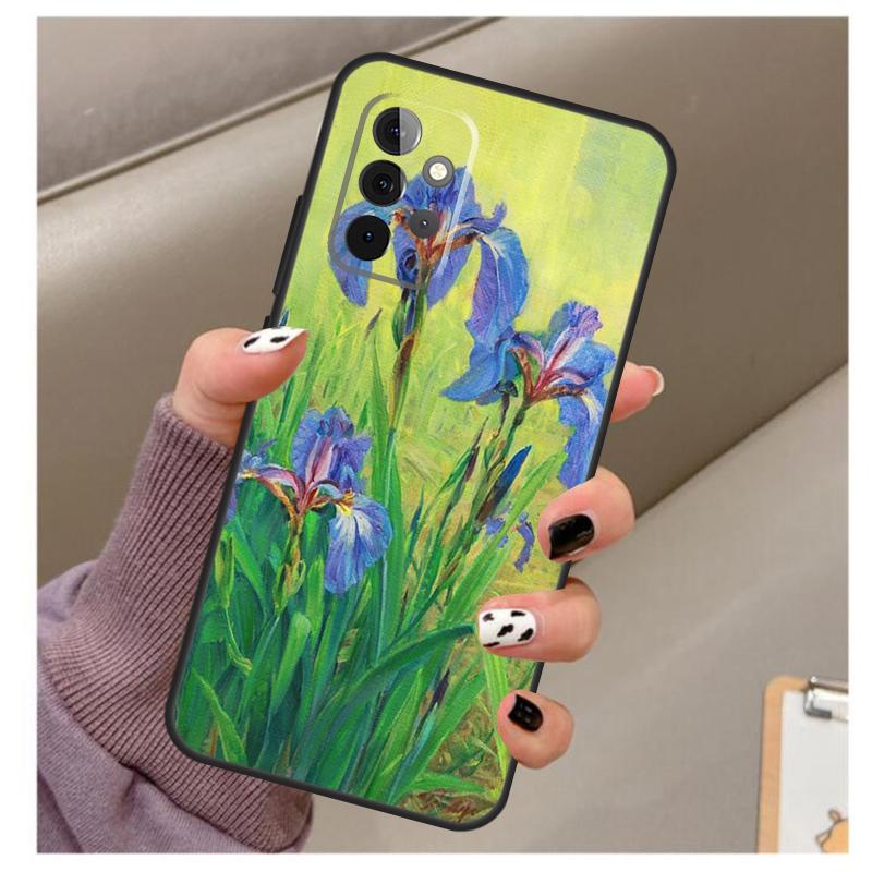 Кейс-картина "Сиреневые Ирисы" для Samsung Galaxy A35 A55 A15 A32 A12 A22 A52 A06 A54 A34 A14 A56 A36 A26 A16 A13 A53