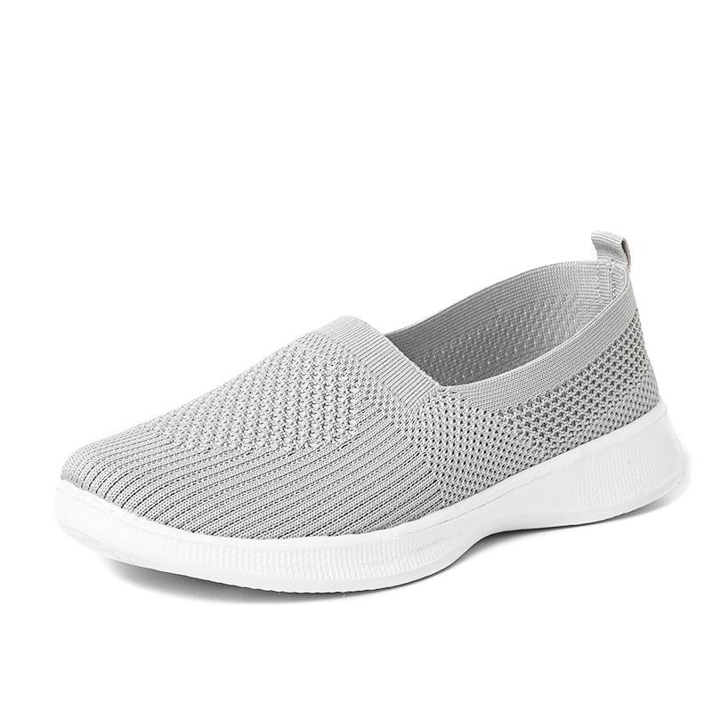 Модная обувь женская летняя удобная обувь больших размеров женские сетчатые дышащие носки для кроссовок женские легкие повседневные спортивные туфли женские лоферы на плоской подошве