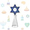 Верхушка на ханукальную елку Namalu 4 дюйма Мини-верхушка на рождественскую елку звезда Давида верхушка на елку мини-украшение для рождественской елки ханукальный орнамент для елки