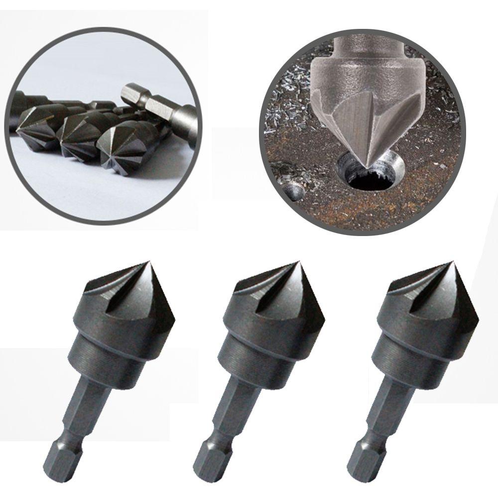Point Remove Burr Tools Countersink Drill Deburring Drilling Chamfer Bit Cutter 1/4" Hex Shank