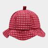 Japanese Plaid Bucket Cap Summer Women's Sun Hat Foldable Fisherman Caps  Girls