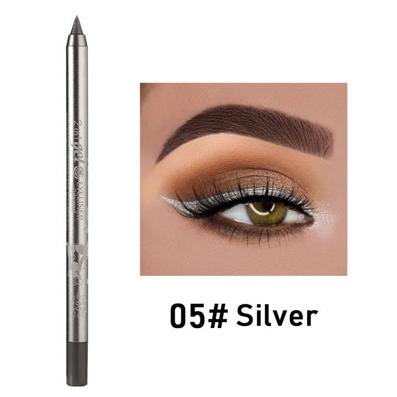 Долговечный карандаш для подводки глаз, красочный пигмент, водостойкий синий, черный, белый цвет, гелевая подводка для глаз, ручка для макияжа, косметика для красоты глаз