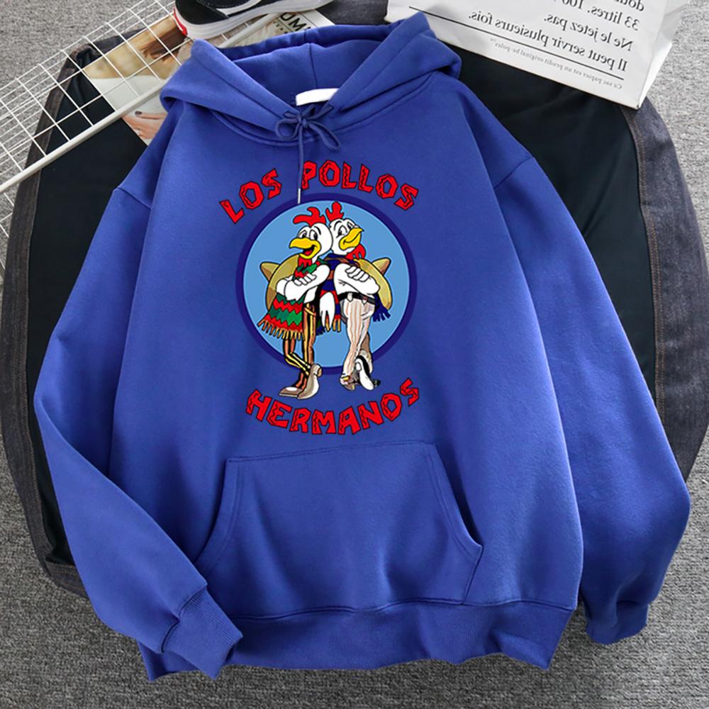Женские худи с принтом Los Pollos Hermanos, с длинным рукавом, повседневные, модные, пуловер, свободное худи оверсайз, унисекс толстовка для женщин