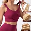 Женское нижнее белье большого размера с эффектом пуш-ап без косточек, фиксированные бретели, спортивный противоударный бюстгальтер для йоги, удобный жилет с нижней частью