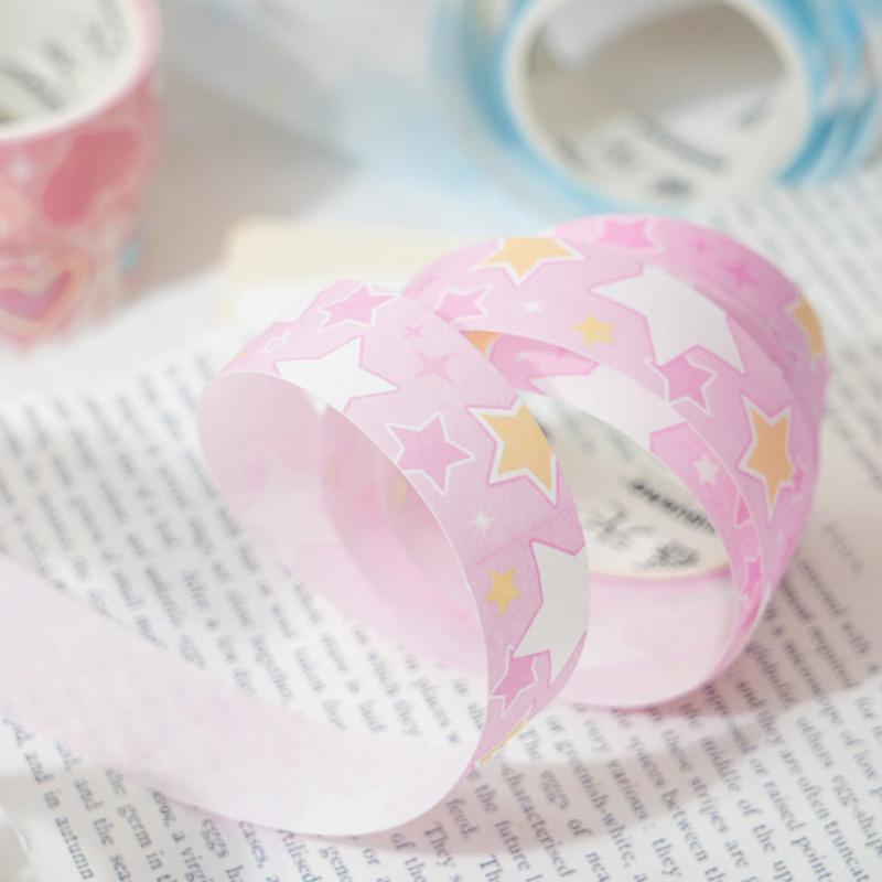 6 стилей 1 рулон/упаковка серия звездных пожеланий симпатичная рамка липкая лента руководство по использованию материала для самостоятельного украшения
