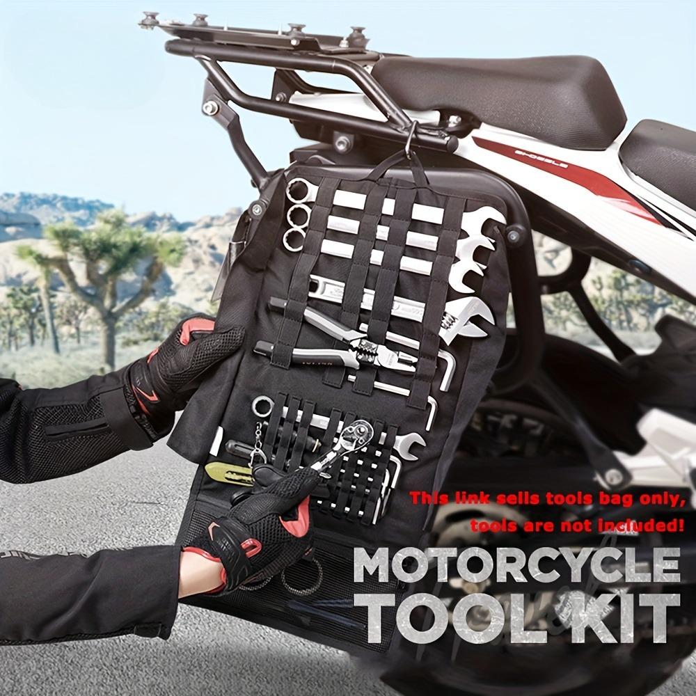Для MC-0130 MOTOCENTRIC Сумка для инструментов мотоциклиста - Прочный нейлон, Регулируемый ремень, Многосекционное хранение для инструментов и аксессуаров