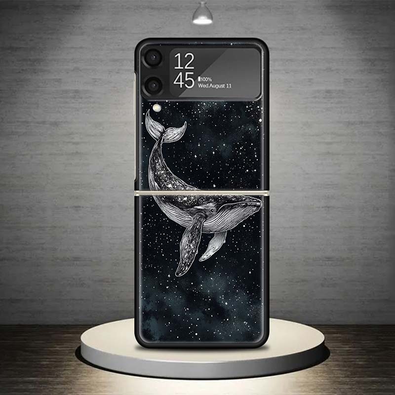 Чехол для телефона 'Морской Гигант - Горбатый Кит' Для Samsung Galaxy Z Flip 7 6 5 4 3 5G Ударопрочный Чехол Z Flip7 Flip6 ZFlip5 Flip3 Flip4 Люкс