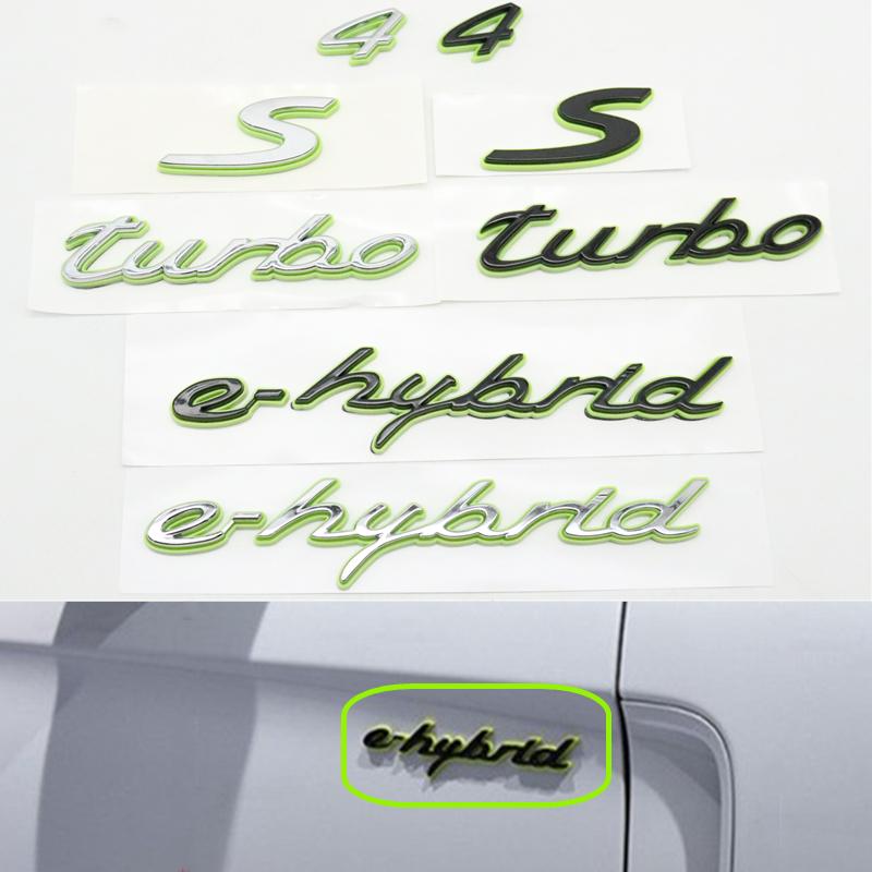 3D Премиум Зеленый Черный Серебристый 4 S Turbo E-Hybrid Капот Крыло Багажник Задний Капот Шильдик Наклейка Эмблема Значок Наклейка