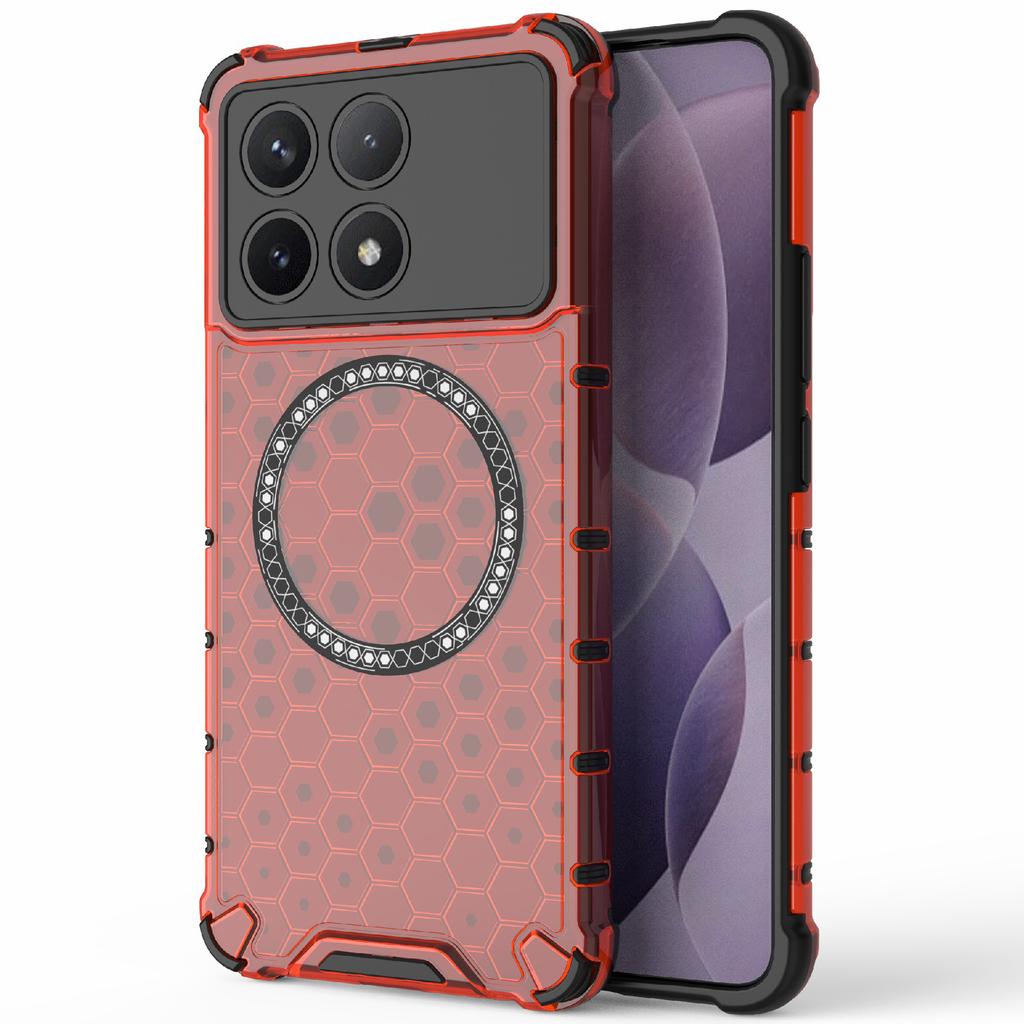 For Xiaomi Poco F6 Pro 5G/Redmi K70 5G/K70 Pro 5G Magnetic Case Honeycomb TPU+PC Slim Phone Cover