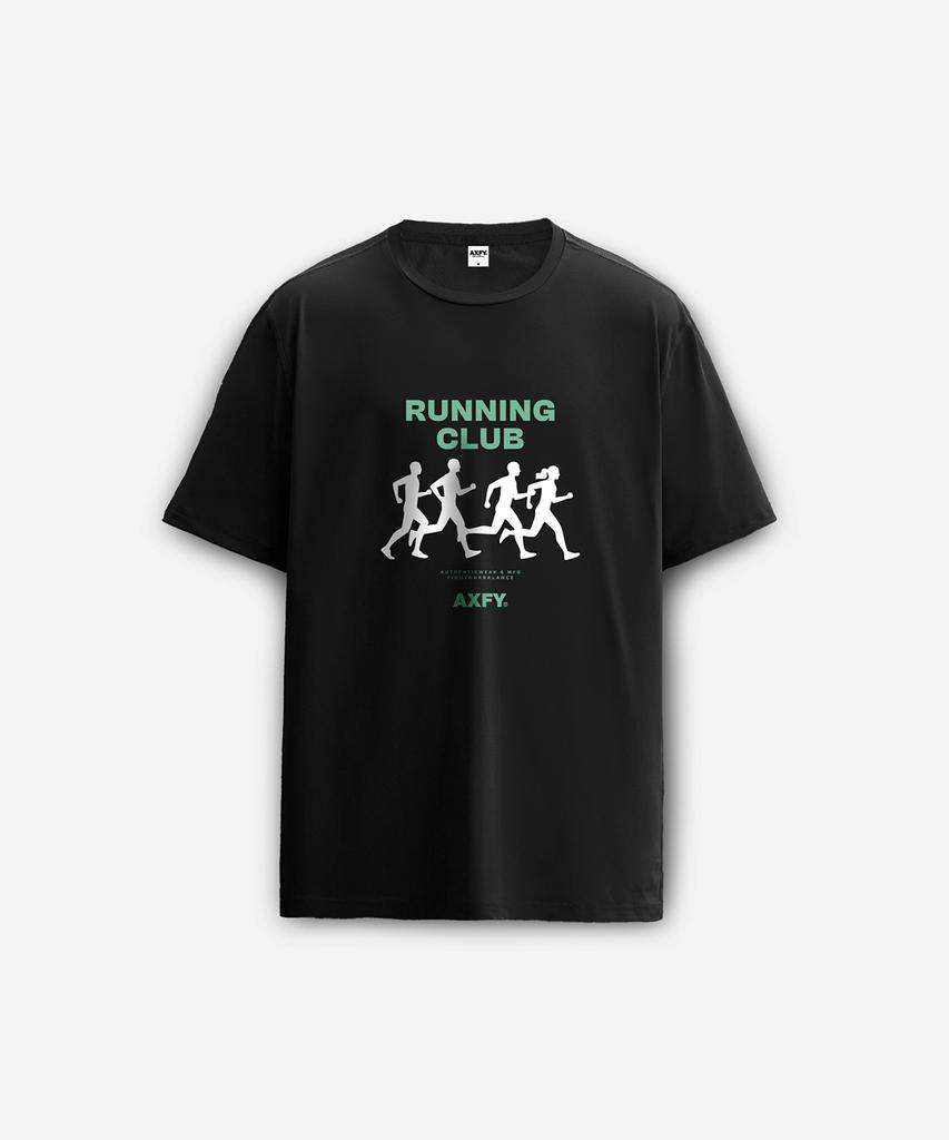 Футболка с коротким рукавом Egseupai Running Club Coolever - Черная