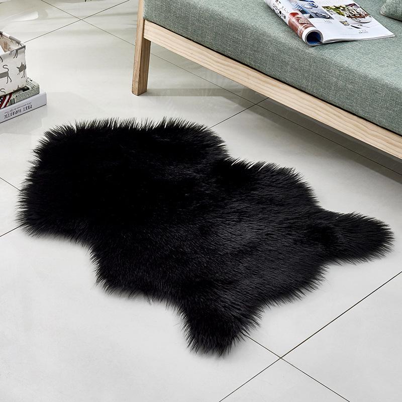 Modern Euro-Style Imitation Wool Long Pile Floor Mat for Living Room or Bedroom