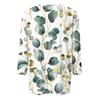 Shirt For Women's Fashion Casual Square Neck 3/4 Sleeve Loose Printed T-Shirt Ladies Top