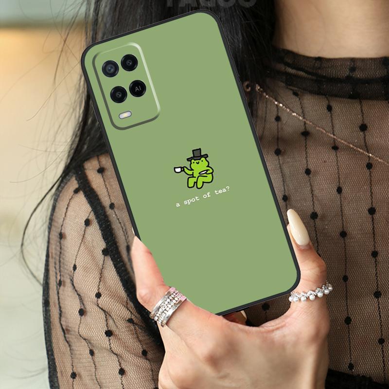 Зеленый эстетичный Чехол Для Oppo A80 A60 A40 A17 A57 A77 A74 A54 A94 A78 A98 A18 A38 A58 A96 A76 A16 A15 A5 Pro