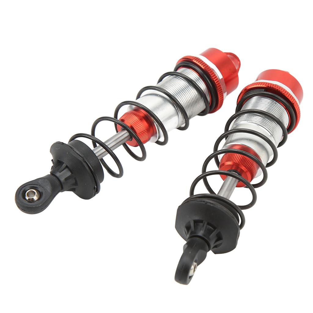 2Pcs RC Car Shock Absorber Aluminum Alloy Balancing Drive High Elasticity RC Front Shock Damper for ARRMA 1 7 1 8 Red