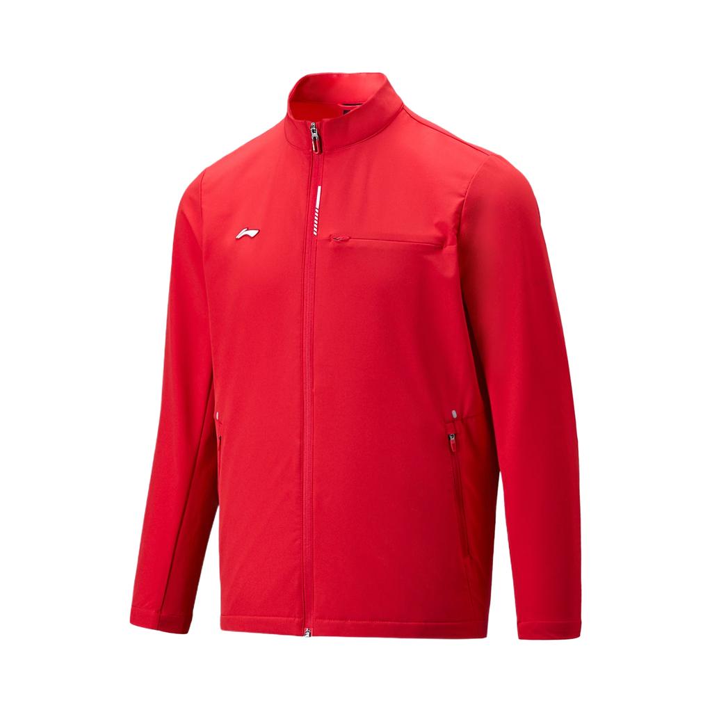 Men's Li-Ning Jackets Unisex Vermilion Stand Collar Moderate