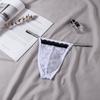 Low Waist Men Lace Hollow Thongs Underpants Male Briefs Comfortable Men's Sheer Lace Panties  Men
