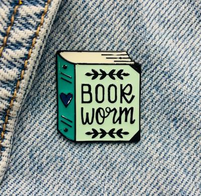 Новая эмалированная книга-червь книжный червь книга любовь металлическая булавка подарок на день рождения 1 шт.