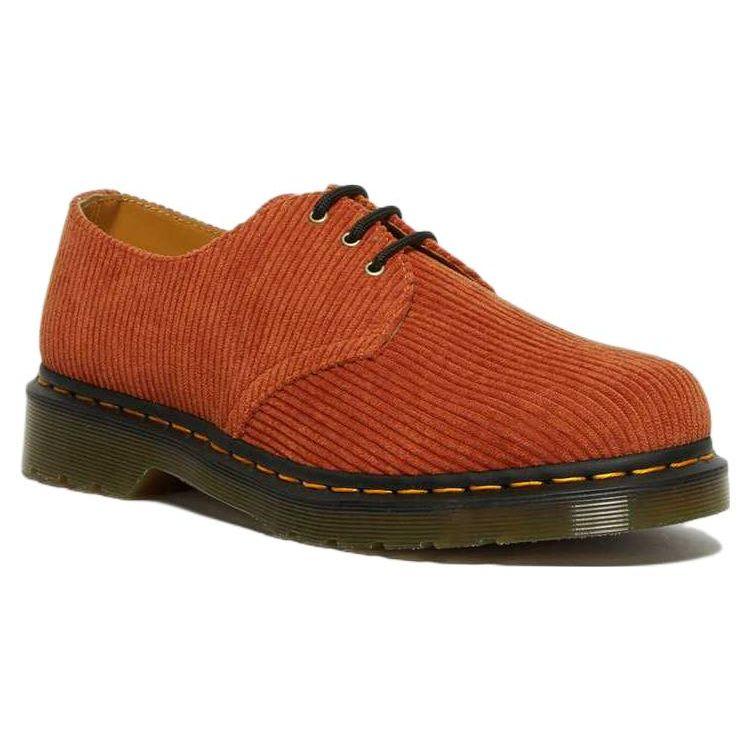 Dr. Martens Вельветовые низкие кеды на шнуровке Унисекс Повседневная обувь Оранжевый 27770874