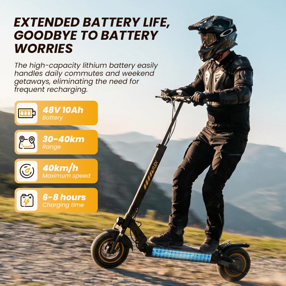 Foldable Electric Scooter W9Air 6/10/15/25 km/h Speed Modes 500W Motor 48V 10Ah Battery Capacity 30–40 km Range