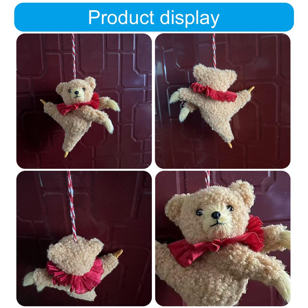 Мягкий плюшевый кулон в виде мультяшного медведя, украшение-медведь, кулон-брелок в виде медведя, подвеска для сумки в виде медведя, подходит для прикроватной тумбочки или зеркала заднего вида