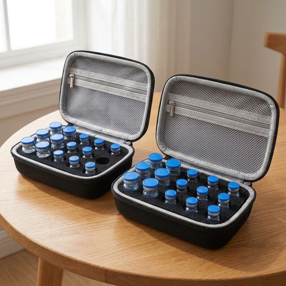 Waterproof Insulin Vial Storage Case 15 Slots Insulin Organizer Home Travel Use