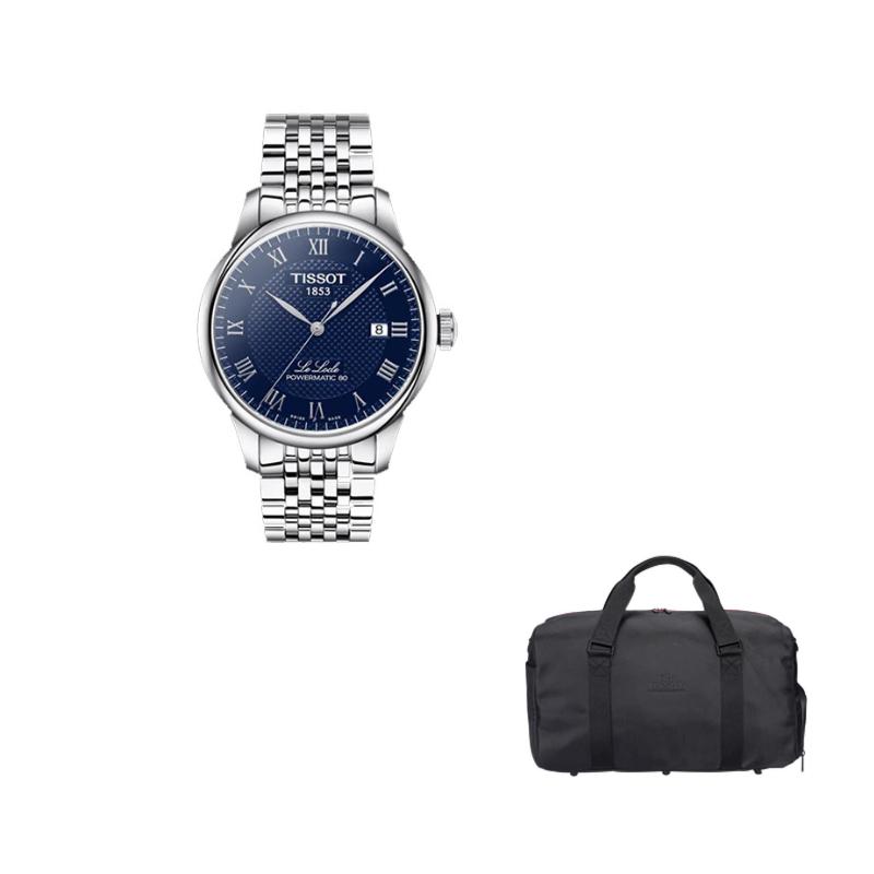 Tissot Коллекция Le Locle Механический механизм Мужские часы Часы 39,3 мм Синий циферблат Стальной ремешок T006.407.11.043.00