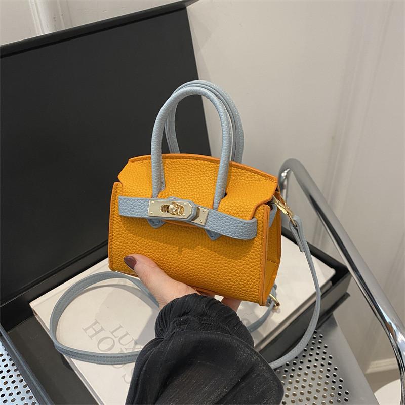 Детская наплечная сумка из ПУ Модная и простая сумочка Сумка-компаньон для ношения