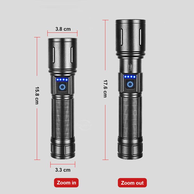 10000LM светодиодные фонари высокой мощности, перезаряжаемый сверхмощный фонарик, 3 режима, профессиональная уличная ручная лампа для кемпинга