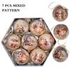 Xmas Party Hanging Ball for Home Party Ornament Christmas Gift Christmas Tree Decor Ball Baubles Ornament  Xmas Tree Toys 7 PCS  a Set