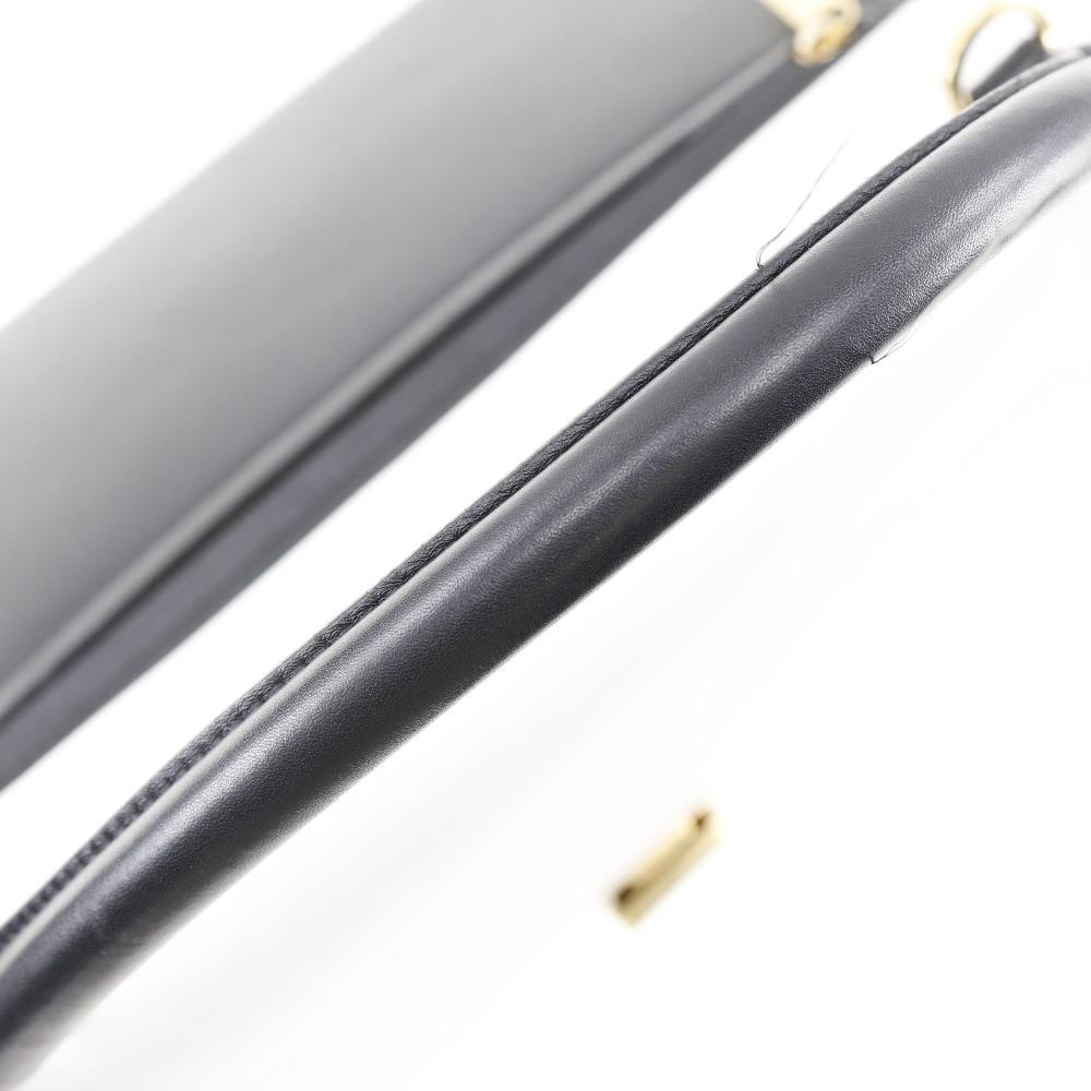 CELINE Trapeze Handbag 1695430TA medium Black / white Calfskin/Suede Women Used