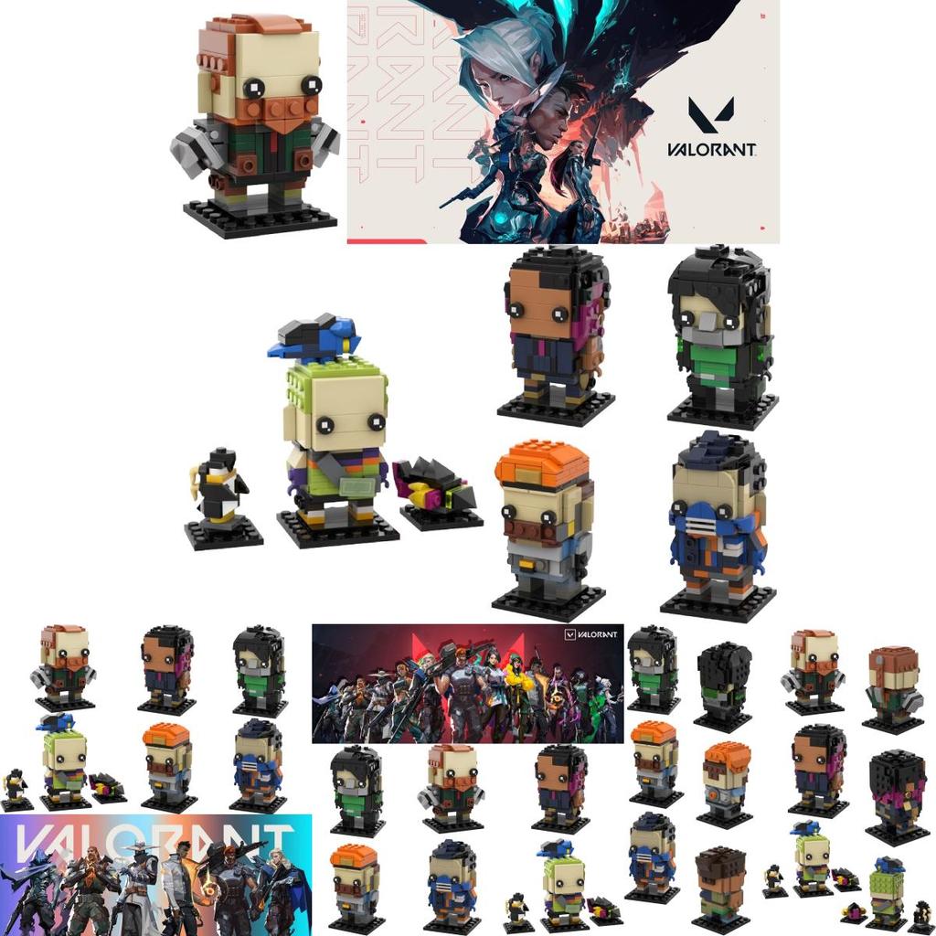 Gobricks Moc Valorant Контракт Голова Миниатюрная Фигурка Сборная Игрушка