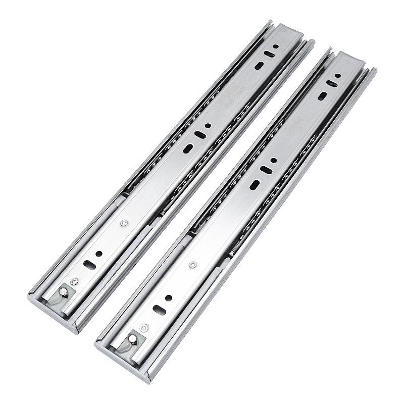Soft-Close 304 Stainless Steel Drawer Slides - Hydraulic Silent Runners, Heavy-Duty Guide Rails
