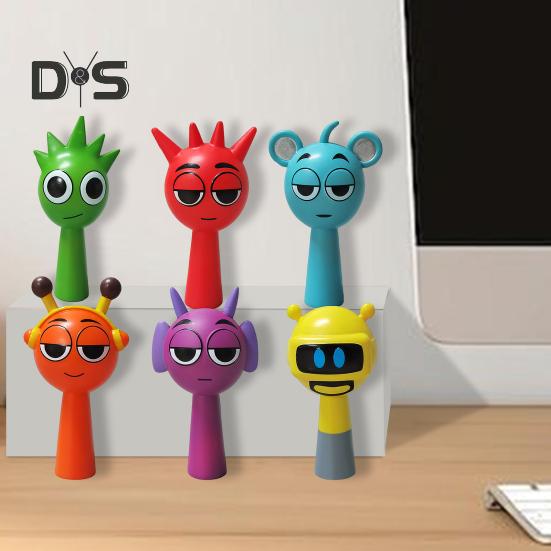 6 шт., мультяшный музыкальный игровой персонаж, фигурка персонажа из ПВХ, статуэтка, скульптура, игрушка, настольное украшение для детей и взрослых, игровой фанат, подарок