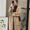 2025 Korean Style Thick Knit Mid-Length Cardigan for Women