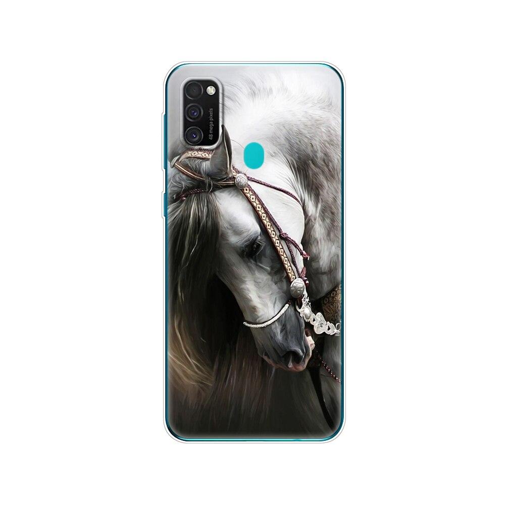 Чехол для Samsung M21, 6,4 дюйма, силиконовый мягкий чехол из ТПУ для Samsung Galaxy M21 M 21 SM-M215FZGUSER m215, задняя сумка для телефона, защитный чехол