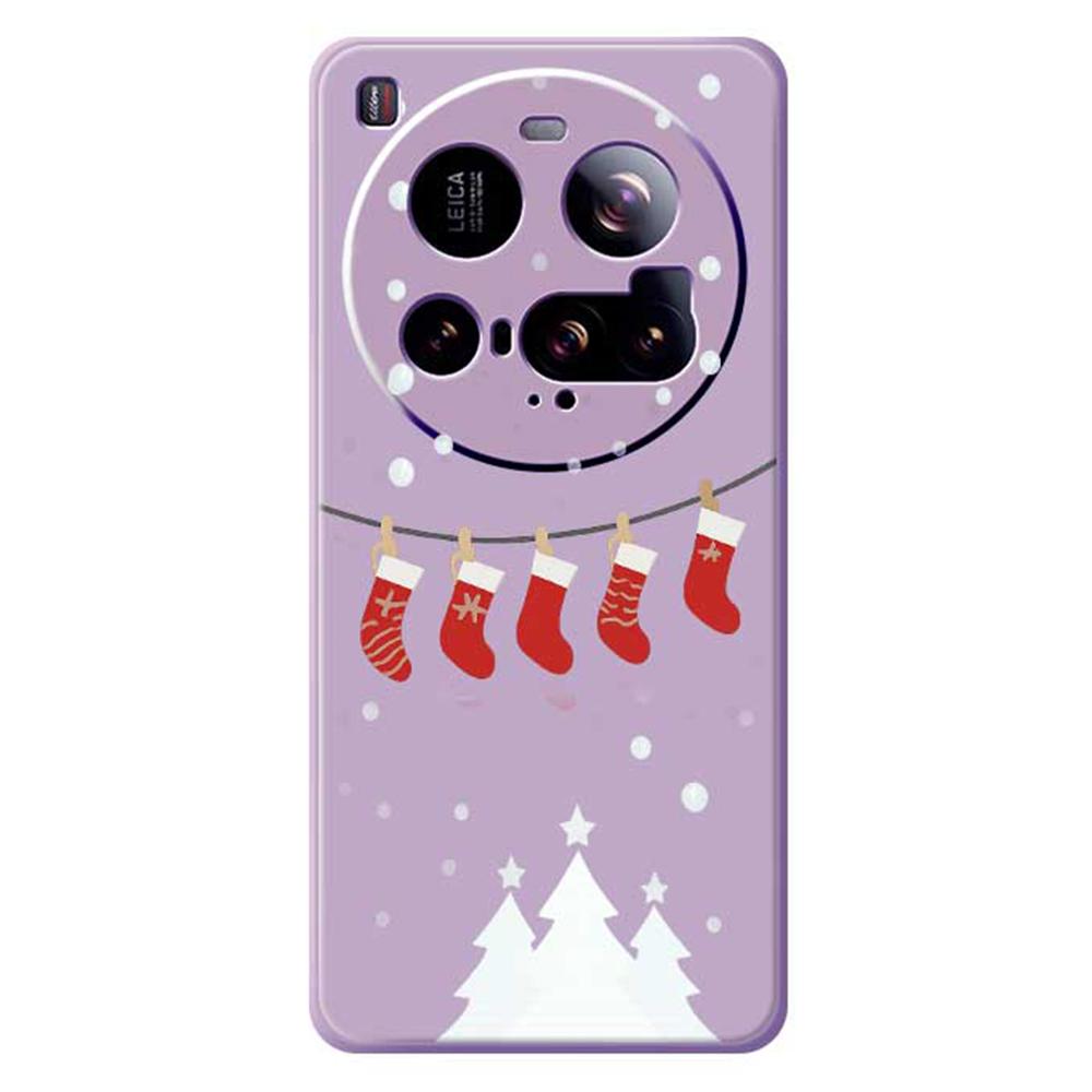 For Xiaomi 15 Ultra Case Christmas Stockings Pattern Printing Straight Edge TPU Phone Back Cover