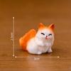 12 шт. Симуляция смолы Модель кошек Фигурка Безопасное настольное украшение Аксессуары для креативного садового ландшафтного дисплея