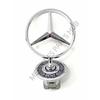 Оригинальная эмблема на капот автомобиля Mercedes-Benz в виде звезды (140-880-02-86, Хромированный и синий лавровый венок)