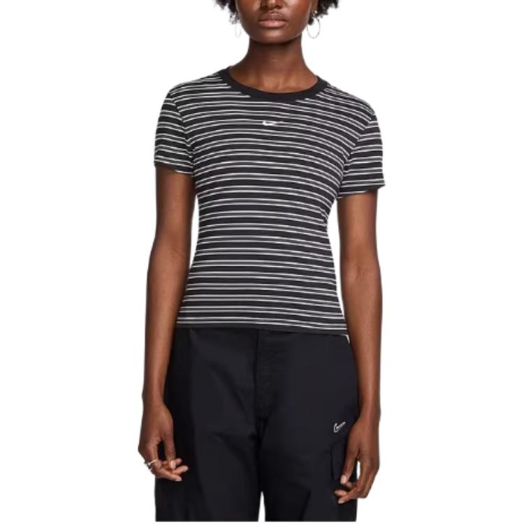Nike Женские черные футболки с круглым вырезом HF9525-010